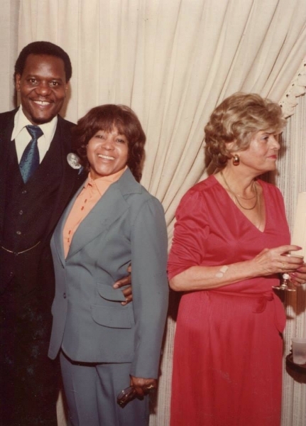 Guests gathered together at an evening university event